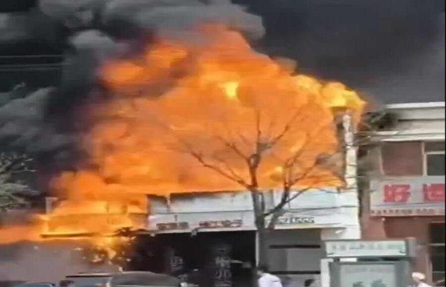Fire accident in China