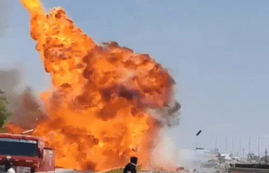Chemical container catches fire on Bhilwara Jaipur highway