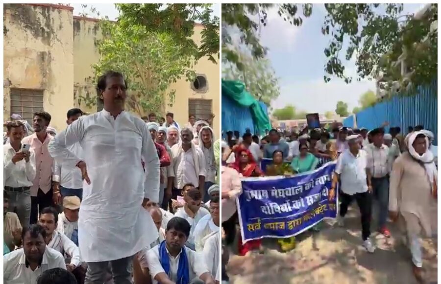 Clashes in Jhunjhunu During Protest Over Subhash Meghwal Murder; Former Minister Roughed Up