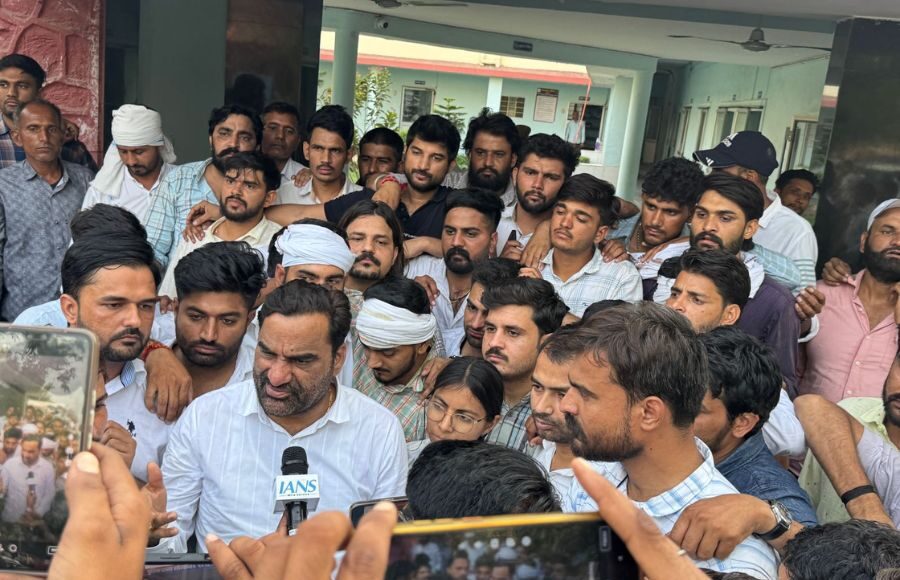 Hanuman Beniwal detained during Rajasthan SI recruitment scam protest