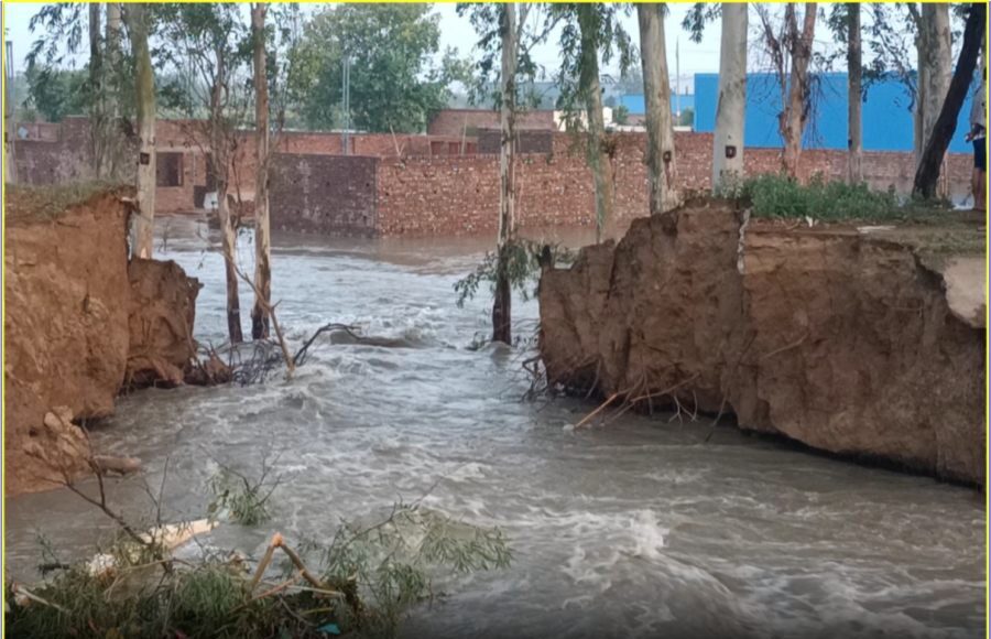 Heavy rain and storm damage in Haryana, Balsamand canal breach