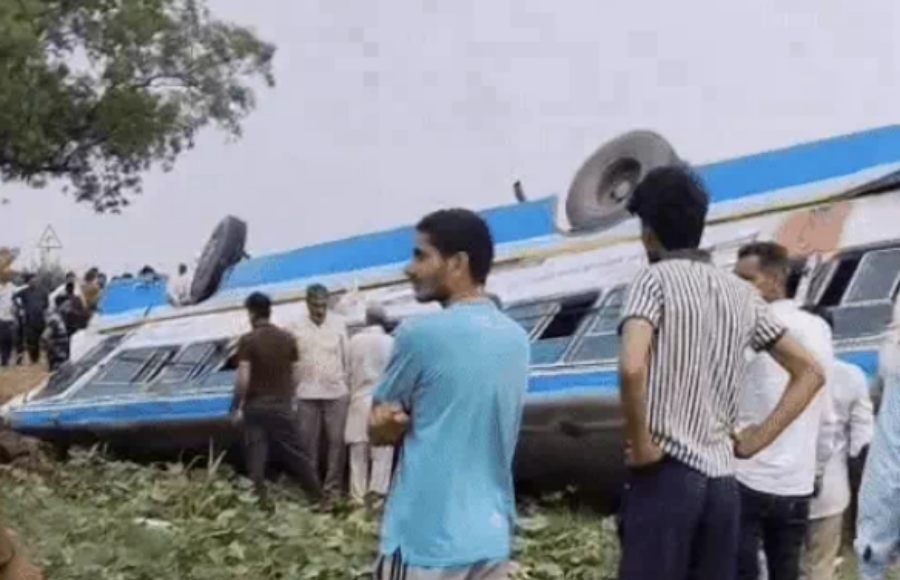 Haryana Roadways bus accident at Rajli railway crossing, Hisar