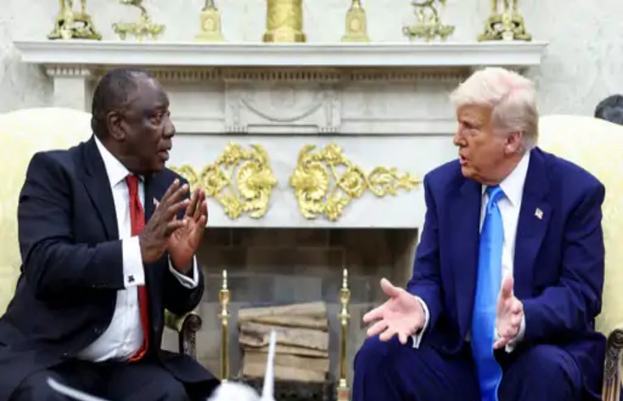 Trump and Ramaphosa debate South Africa white farmers issue at White House