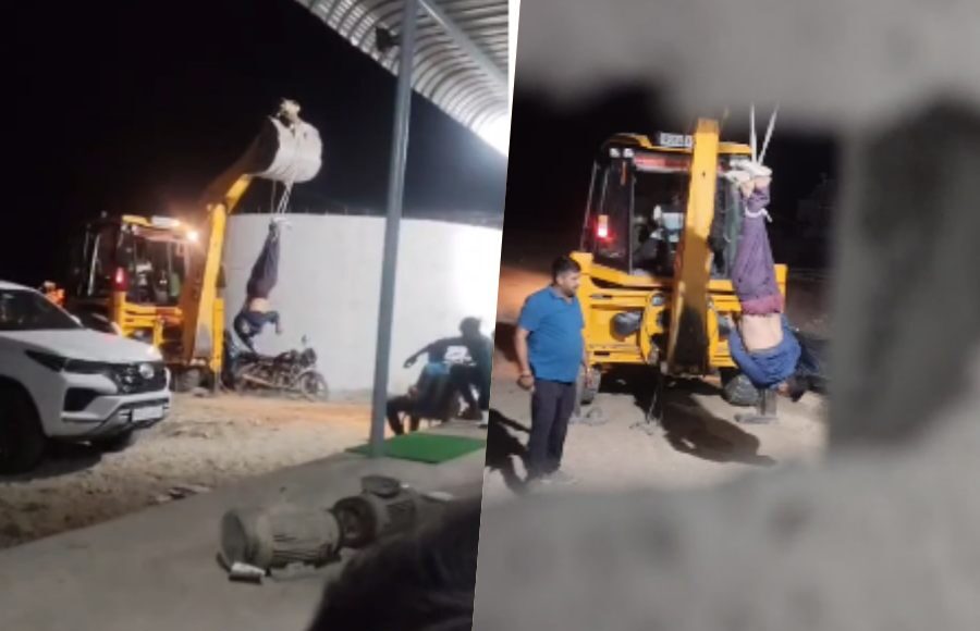Beawar man beaten hanging from JCB in cement factory