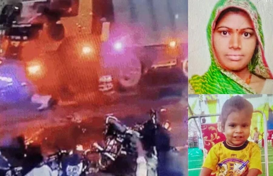 Dumper crushes mother and child in Bhilwara road accident