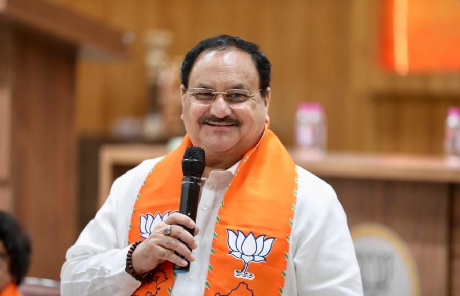 JP Nadda addressing rally in Jaipur during Rajasthan visit