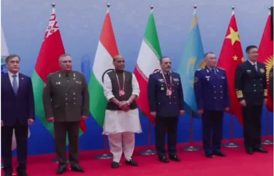 India Defence Minister at SCO Meeting 2025