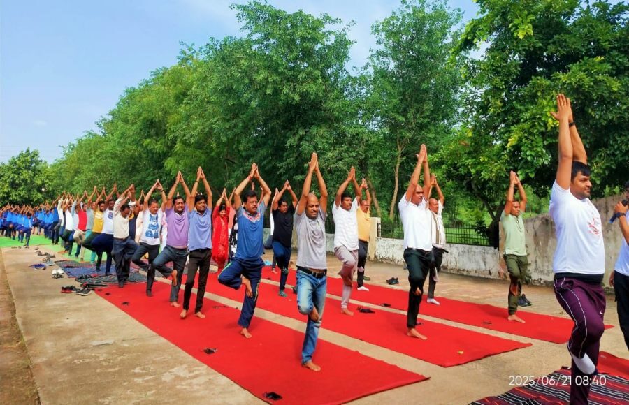Yoga Day celebration at Raipur Journalism University