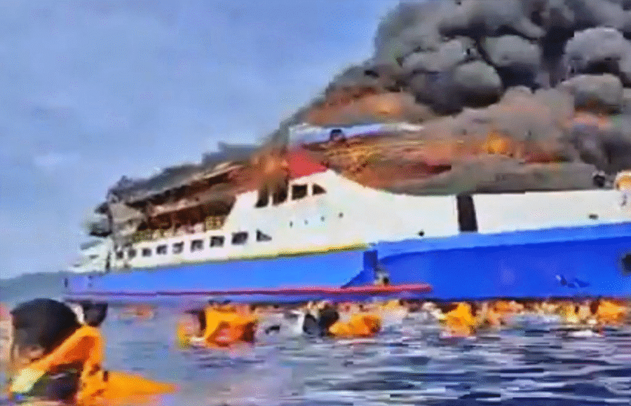 Indonesia Ship Fire